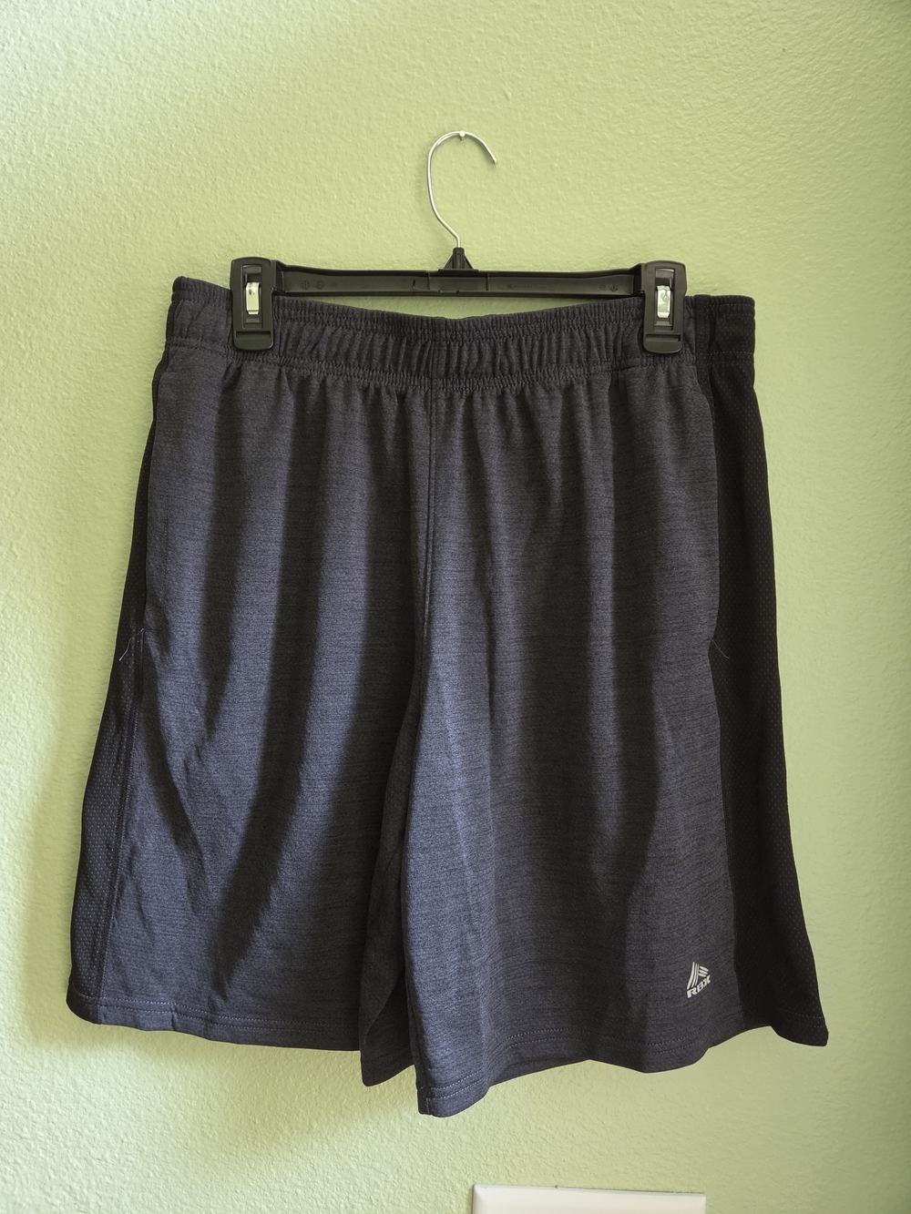 Men's Athletic Mesh-Panel Shorts - Black